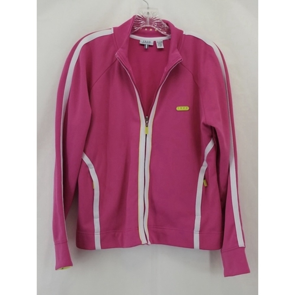 Izod Movement Women's Zip Up Tennis Pickle Ball Jacket Pink XL Preppy Athleisure